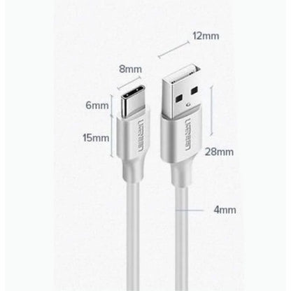 UGREEN High Speed USB-A 2.0 to USB-C Cable with Corrosion-Resistant Bare Copper Conductors and Foil & Braid Shielding for Computers, Smartphones and Tablets   (Available in 1M, 1.5M and 2M)