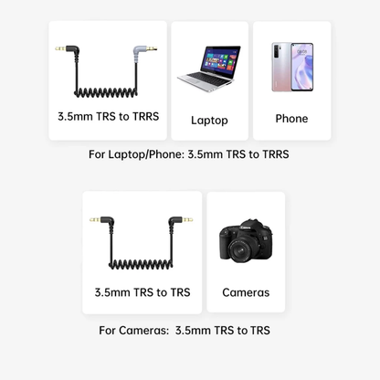 Hollyland 3.5mm TRS to TRS Patch Cable Audio Connector for Lark M1 / M2 / MAX / 150 Wireless Lavalier Microphone to DSLR Mirrorless Cinema Camera