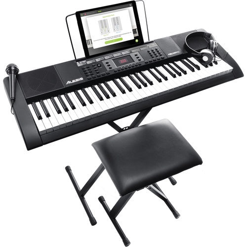 [CLEARANCE] Alesis Melody 61 MKII 61-Keys Digital Keyboard with Built-In Speakers and 300 Tones (Bench and Stand Included) | Mark II