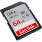 SanDisk Ultra 64GB SD Card SDXC UHS-I Class 10 with 140mb/s Read Speed | Model - SDSDUNB-064G-GN6IN