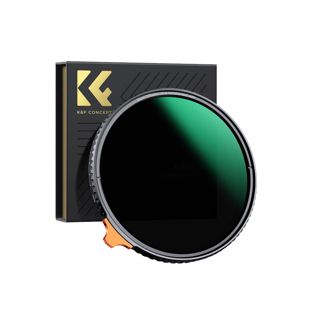 K&F Concept Nano-X Black Mist Series 1/4 ND8 to ND128 Variable Lens Filter with ND Neutral Density for DSLR Mirrorless Camera with Multi-Layer Coating and Lever Adjustment 49mm 52mm 55mm 58mm 62mm 67mm 72mm 77mm 82mm