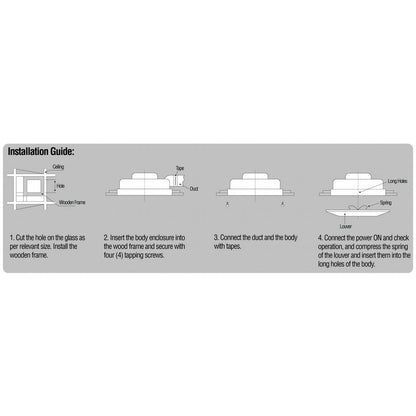 OMNI 8" / 10" / 12" inches Ceiling Mounted Exhaust Fan 26W / 30W / 38W 220V with Anti-Vibration Mounting, Equipped with Thermal Fuse, Self-lubricating Motor, Reduced Noise |  XFC-300 XFC-250