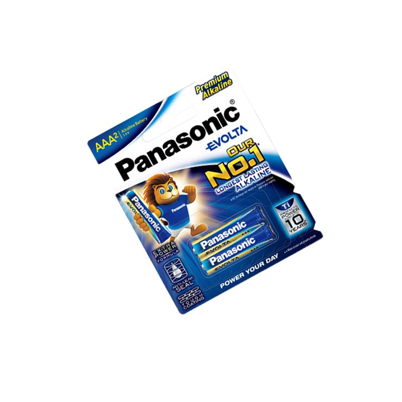 Panasonic LR03EG/2B Evolta AAA (Pack of 2) Premium Alkaline Batteries 1.5V Battery