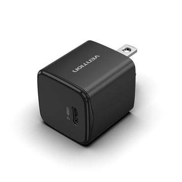 [CLEARANCE] Vention Ultramini 20W Travel Fast Wall Charger with USB-C PD Power Delivery and US Plug for Mobile Devices (White) FALW0-US