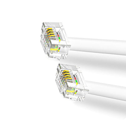 Vention RJ11 Male to 6P4C Male Gold Plated Trident Flat Telephone Patch Cable Phone Line Cord for DSL, Modem and Fax (Available in 2M, 3M, 5M, 10M) | IQBW
