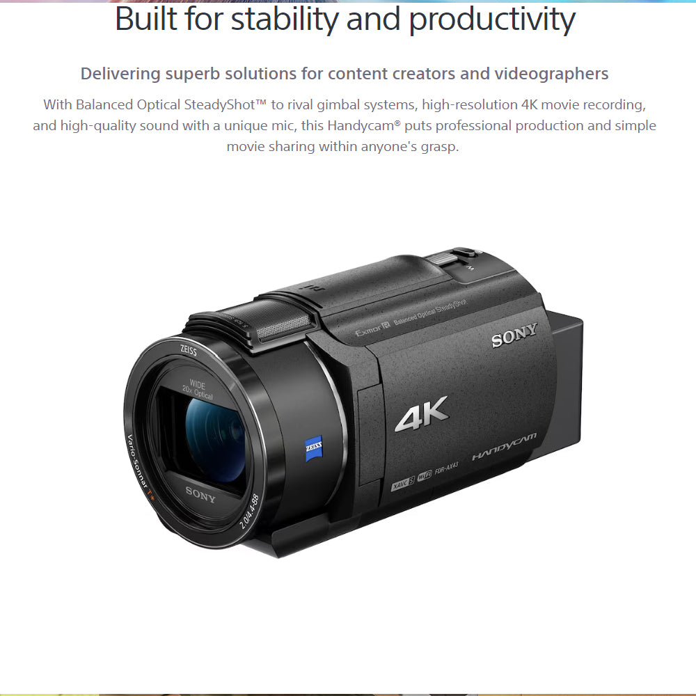 Sony FDR-AX43A Handycam Camcorder with 26.8mm Zeiss Vario Sony FDR-AX43A Handycam Camcorder with 26.8mm Zeiss Vario