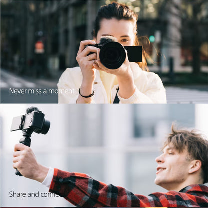 Sony ZV-E10 Mirrorless Digital Camera Body and Kit with E-Mount 16-50mm Lens, APS-C Sensor, UHD 4K30p & Full HF 120p Video, 425-Point Fast Hybrid AF, BOINZ XR, Touch Screen Display- Black & White