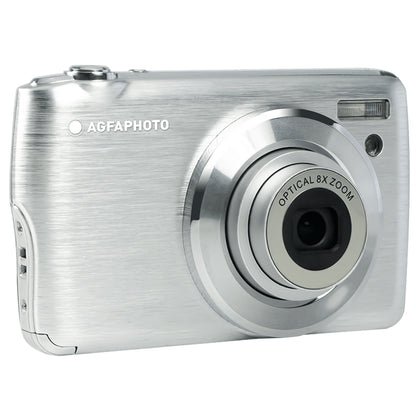 AGFAPHOTO Realishot (DC8200) 21MP Digital Camera with CMOS Sensor, FHD 1080p Video Capture, 8x Optical Zoom, 2.7" TFT Screen Display, Max 32GB Memory Storage Support for Photography Videography | Black, Blue, Pink, Purple, Red, Gray/Silver