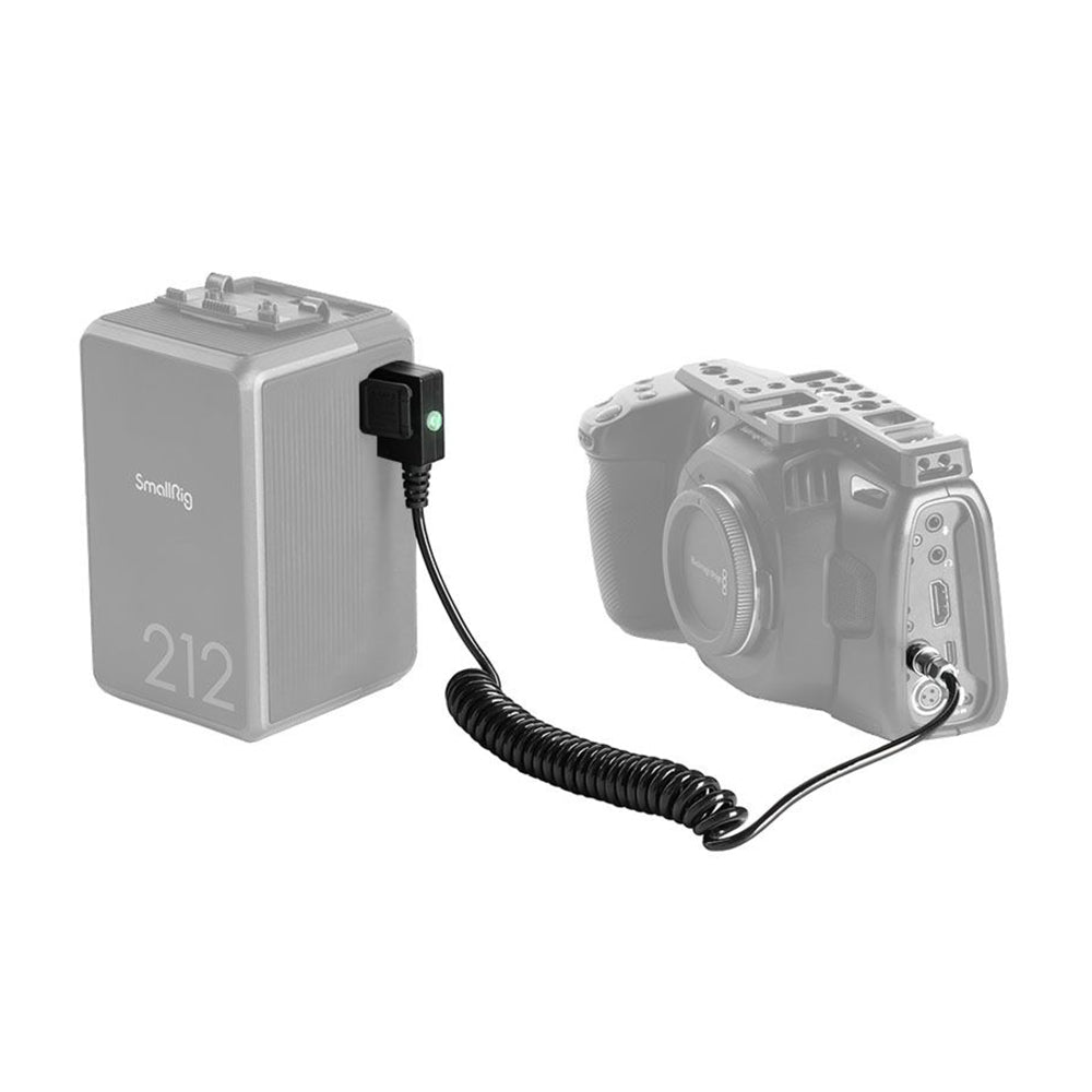 SmallRig D-TAP to BMPCC Power Cable for Blackmagic Pocket Cinema Camera 4K / 6K with Self-Locking Plug Connector and Flexible Coiled Cord | 4761