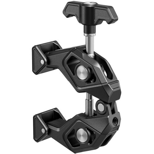 SmallRig Super Clamp with 1/4"-20 Threaded Holes and Locating Holes, Swivel Tip Design for Flat and Rounded Surface, Up to 50mm Clamping Diameter | 5319