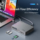 ORICO 15-in-1 Thunderbolt 3 40Gbps Type-C Docking Station with TF/SD Card Reader, S/PDIF Optical Audio, DP 8K@30Hz Video Converter, RJ45 1000Mbps, USB-C/A Hub 10Gbps, PD 60W, 3.5mm Audio/Mic - Windows & macOS PCs, Computers, Laptops