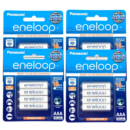 Panasonic Eneloop BK 4MCCE 4BT AAA Rechargeable Battery Pack of 4 (White) x4