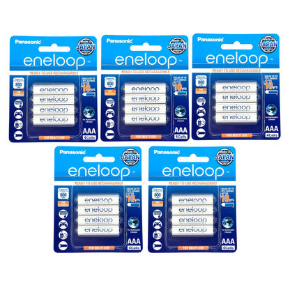 Panasonic Eneloop BK 4MCCE 4BT AAA Rechargeable Battery Pack of 4 (White) x5
