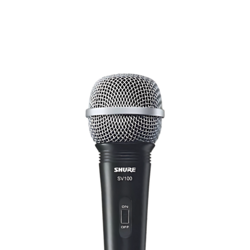 Shure SV100 / SV200 Multipurpose Vocal Microphone Cardioid Dynamic Mic with 15FT XLR to 1/4" Cable for Live Sound, Recording, Karaoke & Music Instruments | SV100-X | SV200-Q-X