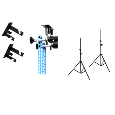 Pxel Multi Axle Light Stand 2.6M with Nylon Hugging Design, 3-Section Stand & Expandable Core Set