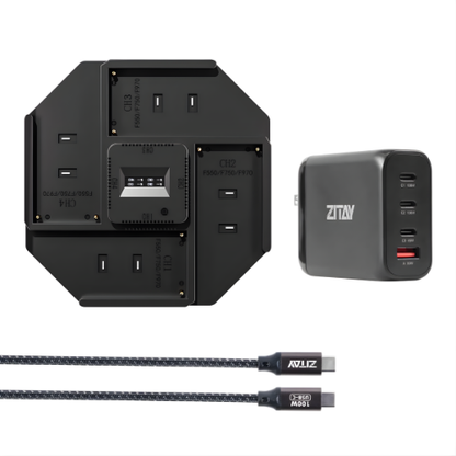 ZITAY High-Power NP-F Fast Quad Charger Kit