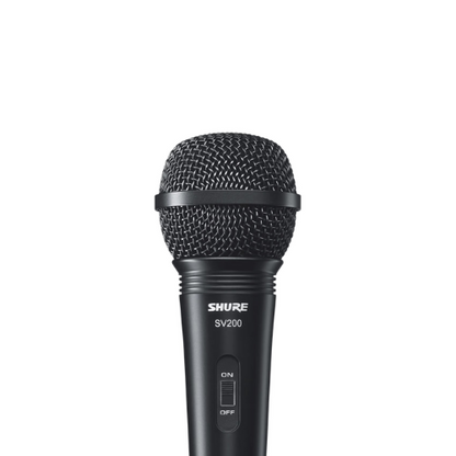 Shure SV100 / SV200 Multipurpose Vocal Microphone Cardioid Dynamic Mic with 15FT XLR to 1/4" Cable for Live Sound, Recording, Karaoke & Music Instruments | SV100-X | SV200-Q-X