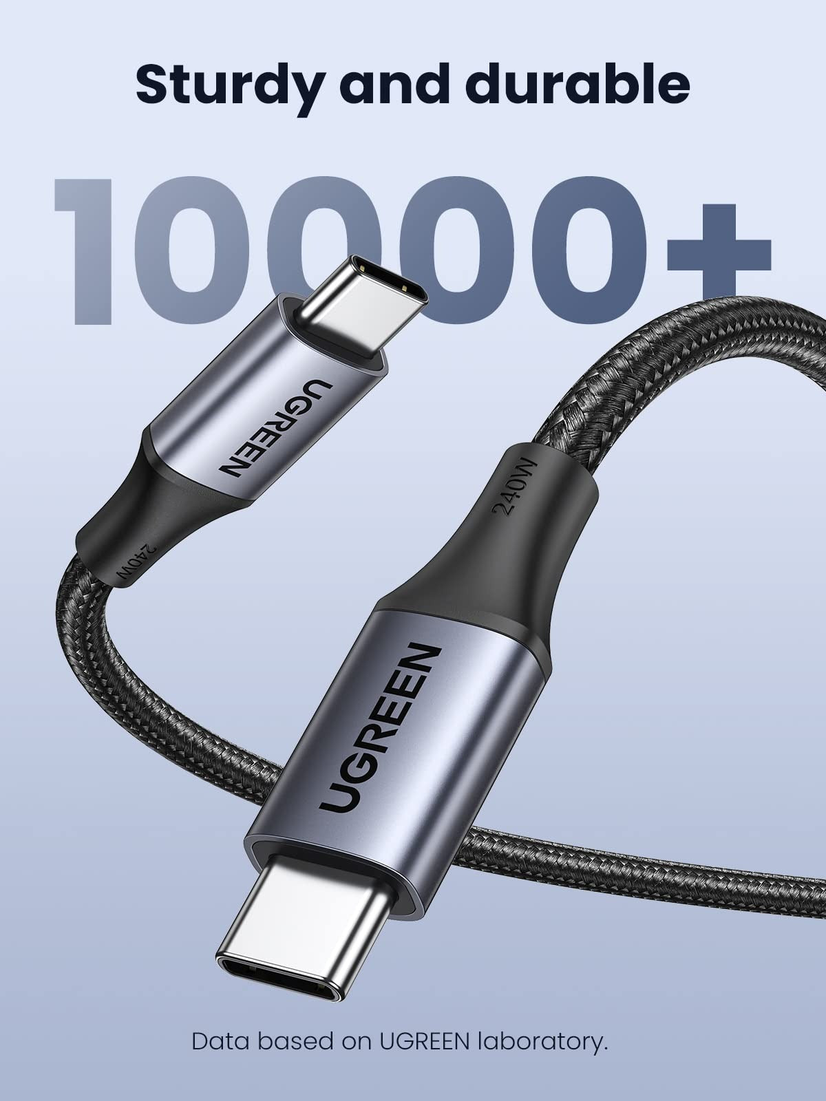 [CLEARANCE] UGREEN 240W USB C PD 3.1 1 Meter Fast Charging Cable Charger with 480Mbps Transmission Rate for MacBook, iPad Pro, Samsung Galaxy, Laptop, Android Smartphone, Tablet, Headphones, Speaker, etc. | 15311