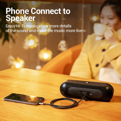 Vention 3.5mm TRRS AUX Male to Male Braided Audio Jack Cable with Gold Plated Plugs for Smartphone Speaker Computer
