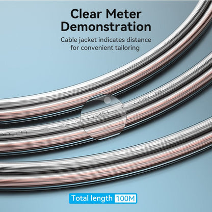 [CLEARANCE] Vention 100 Meters Hifi Audio Engineering Speaker Copper Cable with 5.2mm x 10.4mm size 400 Core 1200 - 1800W, Double Shielded with Noise Cancelling Function for Home Theater, Karaoke, Live Concert and Cinema | BJCTAD