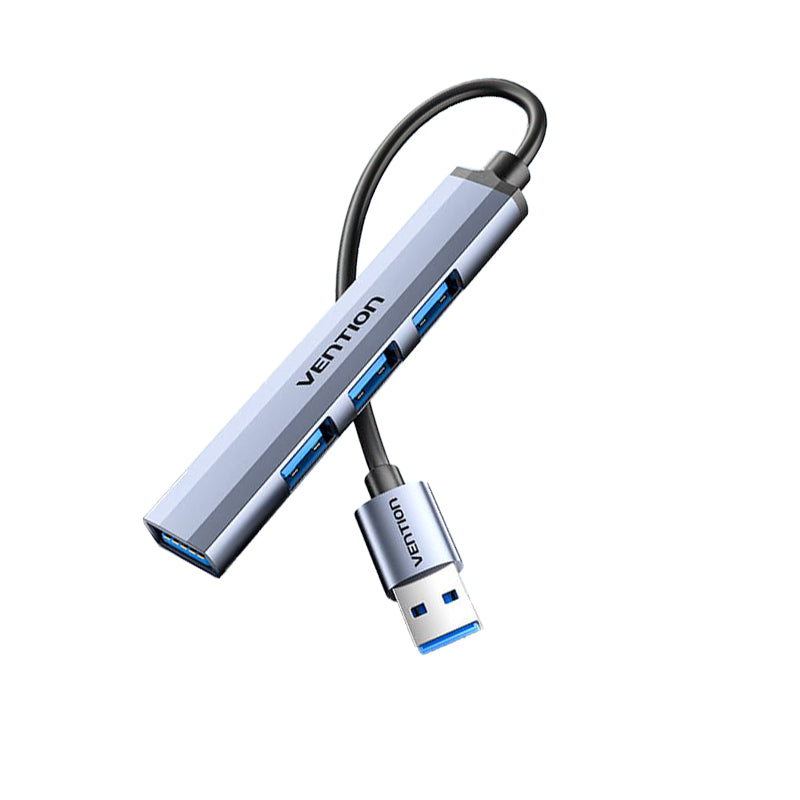 Vention 4-in-1 Ultra Slim Hub with Single USB 3.0 and Triple USB 2.0 Ports with Max 5Gbps Data Transfer Speed for PC and Laptop Computer CKOHB