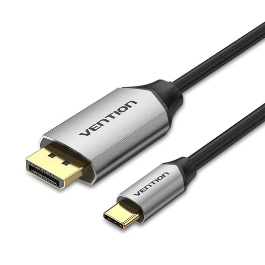 Vention 4K UHD 60Hz USB-C to DP DisplayPort Male to Male Cable with Audio / Video Sync, Aluminum Alloy Shell and Gold Plated Contacts for Laptops, Mobile, and Tablets (1m, 1.5m, 2m) | CGZBF CGZBG CGZBH