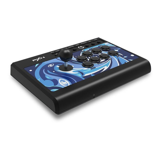 PXN 008 Gaming Arcade Stick (Plug & Play) Multi-Platform Game Fighting Classic Joystick Video Game Controller with Blue Switch Mechanical Buttons, 3.5mm Audio Jack for Nintendo Switch, PC, PS3, PS4, PS5, Xbox Gaming Console