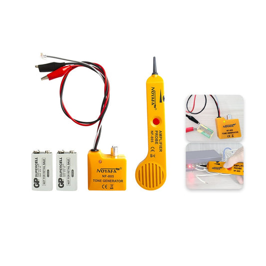 Noyafa NF-805 Tone Generator and Probe kit with Cable Tester Wire Tracer Inductive Amplifier, Adjustable Volume for Telephone Line, On/ off Detection, Audio Line