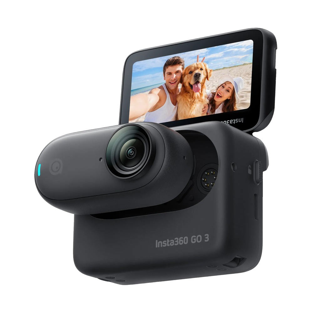 Insta360 GO 3S / GO 3 4K Tiny Waterproof Action Camera with 128GB / 64GB Built-In Memory Storage, Flip Screen Touch Display, Flow-State Image Stabilization, Voice Control 2.0, Magnetic Mounting System, Bluetooth and Wi-Fi Connectivity