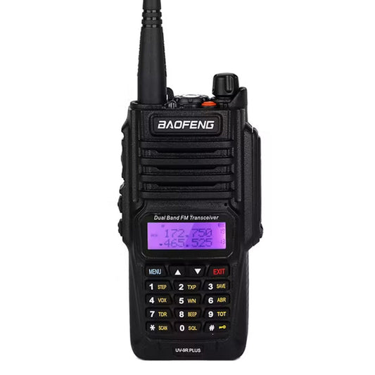BaoFeng UV-9R PLUS (Set of 5/6/7/8/9/10) Walkie-Talkie Dual-Band VHF/UHF Transceiver 8W PC Programmable Two-Way Radio with 128 Store Channels, 136-174/400-520MHz Frequency Range, 9km Talking Range, Clear Voice Output, IP67 Waterproof