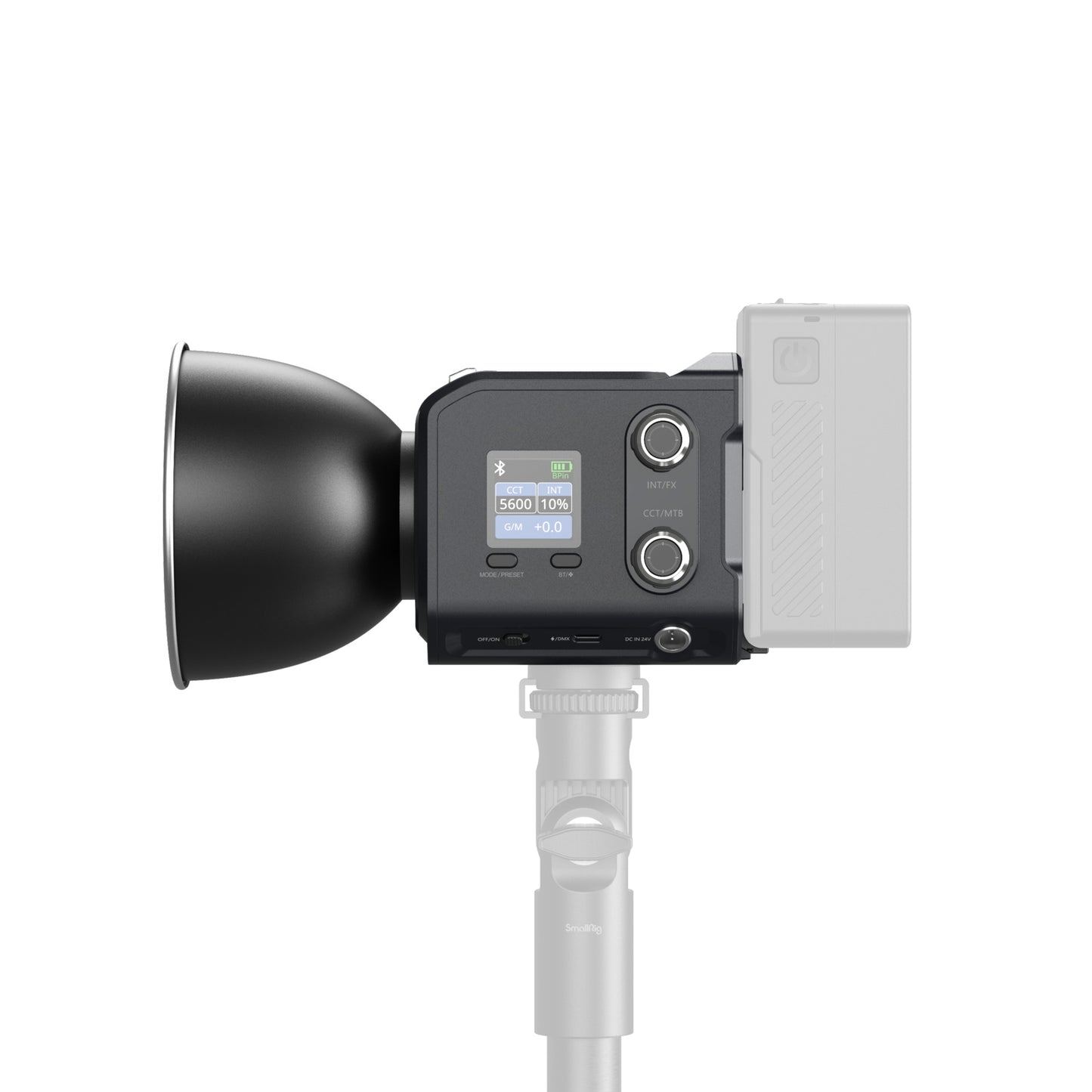 SmallRig RC 100C COB LED Video Light 2700K-10000K RGB with 12 Light Effects, V-Mount Plate, Battery Grip Handle, Light Stand & Mini Bowens Adapter, App / DMX Control for Photography, Filmmaking & Studio Lighting | 5340 | 5377 | 5383 | 5381