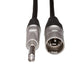 Hosa Technology HPX-003 Unbalanced 1/4" TS Male to 3-Pin XLR Male Audio Cable (3')