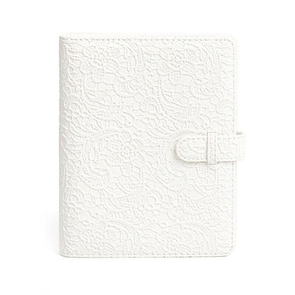 [CLEARANCE] Pikxi 128 Pockets Elegant Carved Lace Style Mini Film Photo Album with Slip On Latch Cover for Fujifilm Instax Mini Instant Camera - White