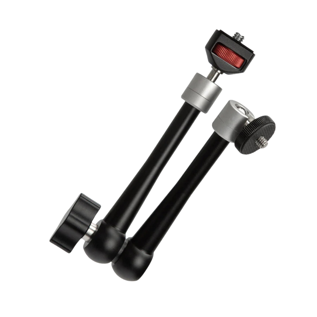 Pxel Articulating Aluminum Alloy Magic Arm with Dual 360° Ball Head + Dual 1/4" Thread Screw Mounts with 3.3lb / 1.49kg Max Payload for Camera Monitors, Action Cameras & Camera Accessories | MA8 | MA9