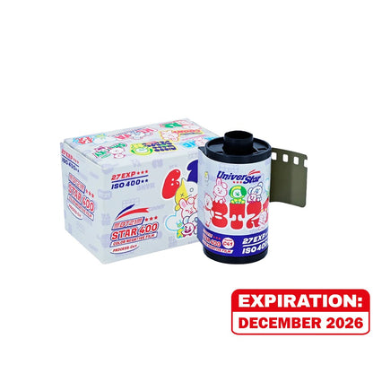 [CLEARANCE] RETO RetoColor Star 400 x BT21 BTS Line Friends Limited Edition 35mm ISO 400 Negative Color Film Cartridge with 27 Exposures, C-41 Process, and DX-Code for Alog Camera Photography