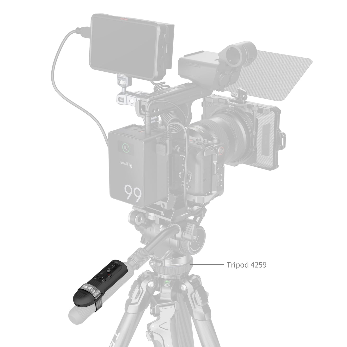 SmallRig Rechargeable Wireless Remote Controller with Velcro Strap Mounting on Gimbal, Handles Compatible with Sony ZV-E10 ZV-1F ZV-1 II A6700 A6600 A6400, Canon M6 Mark II M50 SR-RG2 4551 & Nikon Z50II for Vlogging Photography | 5207