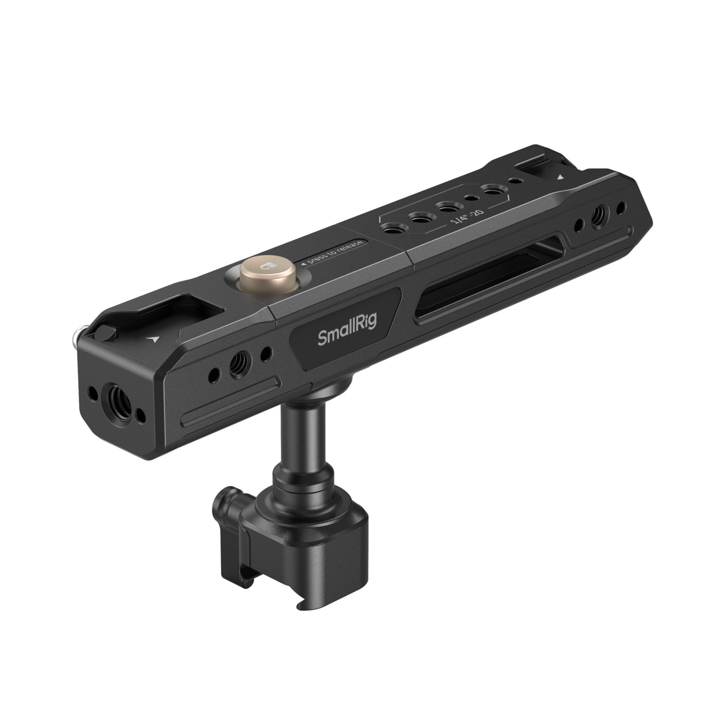 SmallRig Top Handle 360° Rotation with TO Clamp, Cold Shoe, Built-in Silicon Pads Grip, 3/8"-16 ARRI Locating Holes for Monitor Mounts & Camera Accessories | 4152