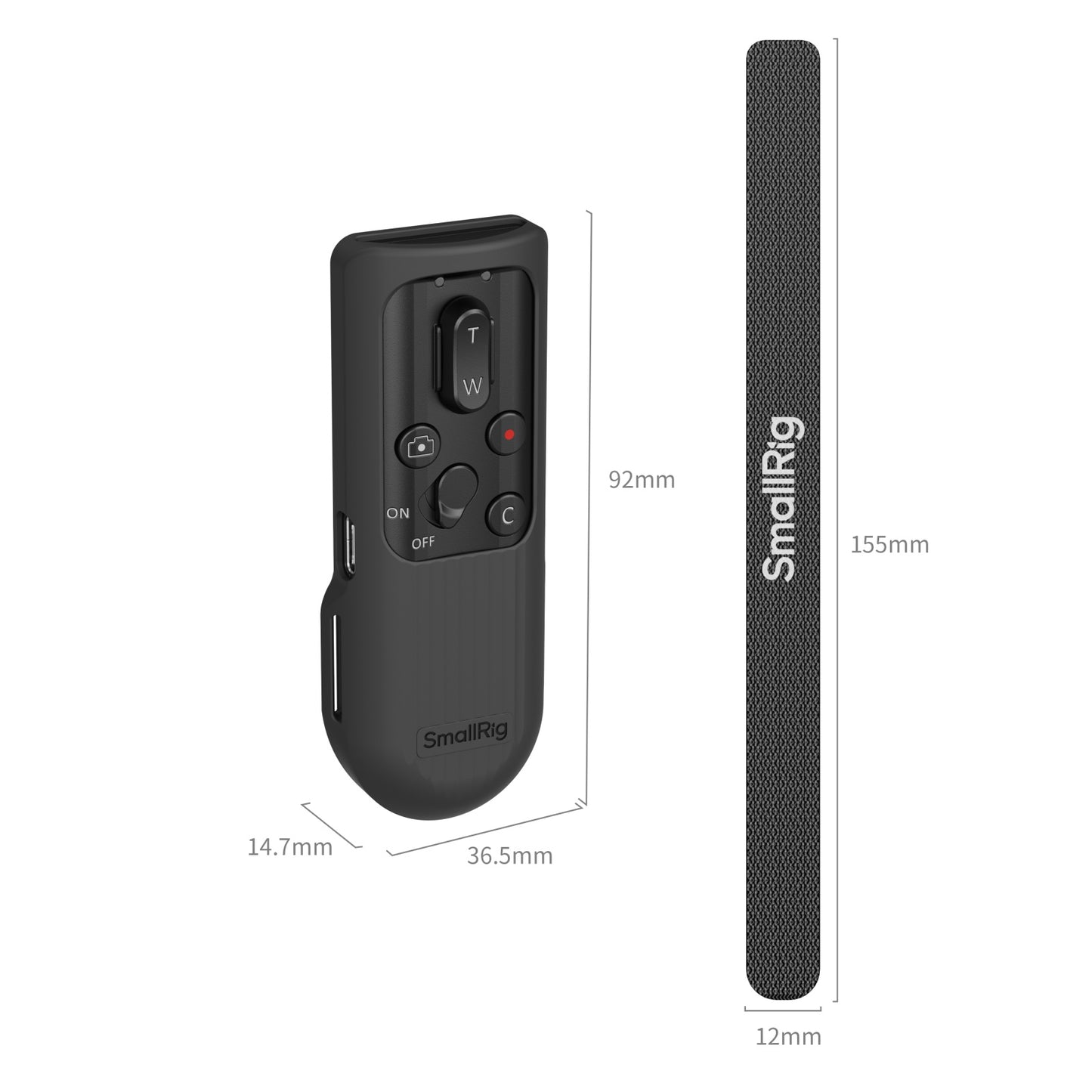 SmallRig Rechargeable Wireless Remote Controller with Velcro Strap Mounting on Gimbal, Handles Compatible with Sony ZV-E10 ZV-1F ZV-1 II A6700 A6600 A6400, Canon M6 Mark II M50 SR-RG2 4551 & Nikon Z50II for Vlogging Photography | 5207