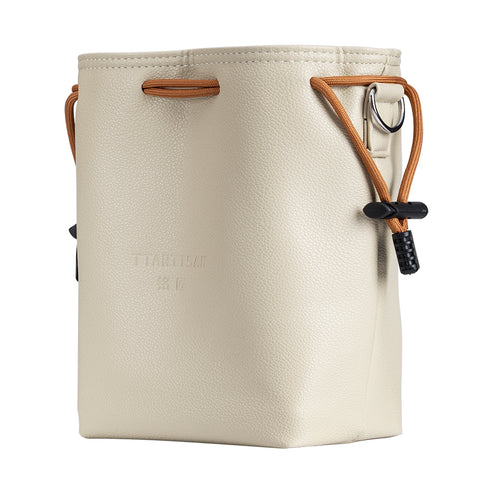 TTArtisan Drawstring Camera Sling Bag Crossbody Shoulder with Splash Proof PU Leather and Flocking Cloth Protection, Extra Pockets, and Removable Strap for DSLR Mirrorless Cameras