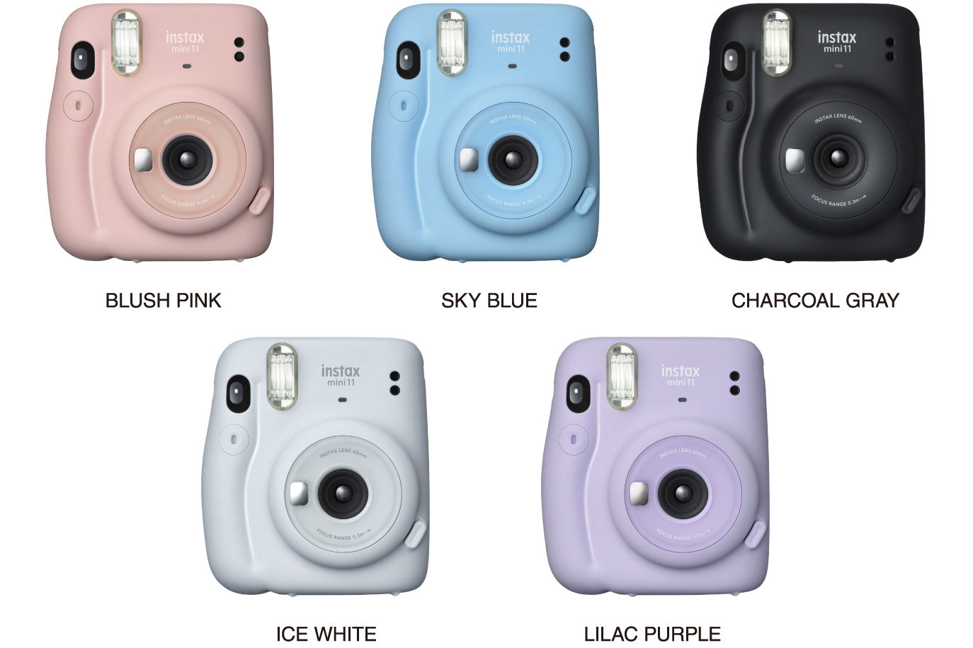 FUJIFILM Instax Mini 11 Jellybean/ 12 Instant Camera - OFFICIAL Fujifilm Philippines 1-Year Warranty | Blossom Pink, Clay White, Lilac Purple, Mint Green, Pastel Blue | JG Superstore