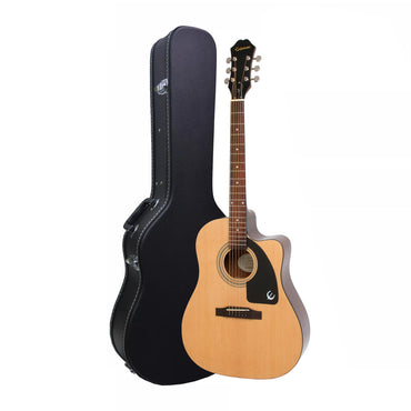 Epiphone J-15 EC Deluxe Fishman Presys-II 20-Fret Acoustic/Electric Guitar with NanoFlex Low-Impedance Pickups and Hard Case (Natural and Vintage Sunburst) EE21NACH1, EE21VSCH1