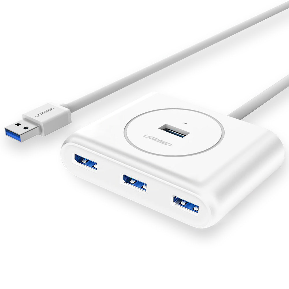 UGREEN 4-in-1 USB 3.0 Port Hub 5Gbps Data Transfer Adapter for PC, Laptop, External Hard Drive, Flash Drives, Keyboard - 0.5 Meter | 20290