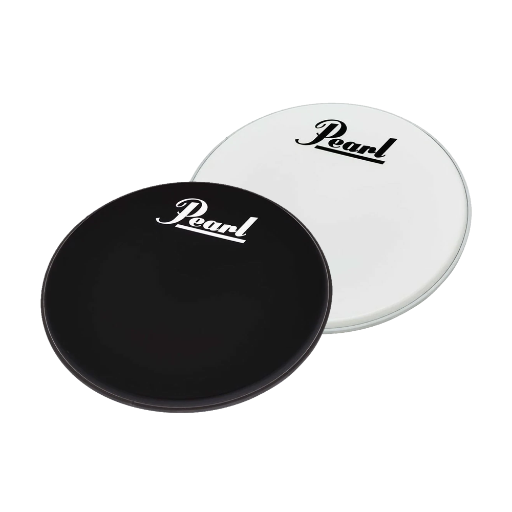 Pearl 20" ProTone Ebony Resonant Bass Drum Head with Perimeter EQ and Pearl Logo (Black, White) | PTH-20PL, PTH-20CEQPL