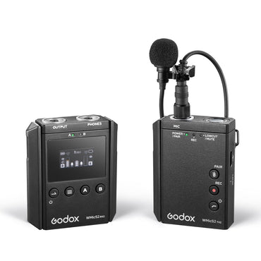 Godox WMicS1 Kit 1 Wireless Omni Lavalier Microphone 514 to 596 MHz Mic for Mirrorless/DSLR Cameras, Audio Mixers