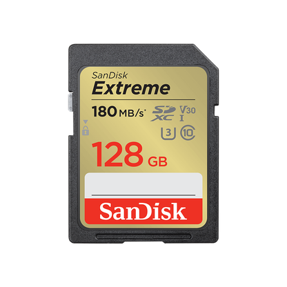 SanDisk Extreme SD Card 128GB 256GB UHS-I SDXC Class 10 with 180MB/s Read Speed, 90MB/s Write Speed and Video Speed Class V30 SDSDXVA-128G-GNCIN SDSDXVV-256G-GNCIN