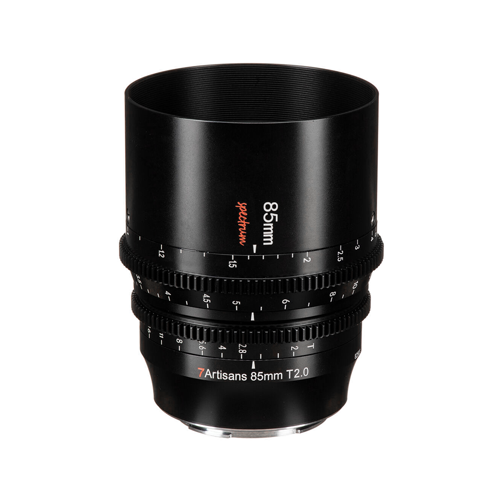 7Artisans Spectrum 85mm T2.0 Full Frame MF Manual Focus Prime Cine Lens with Cinema Grade 0.8 MOD Focus and Iris Gears for Sony E Mount Mirrorless Cameras