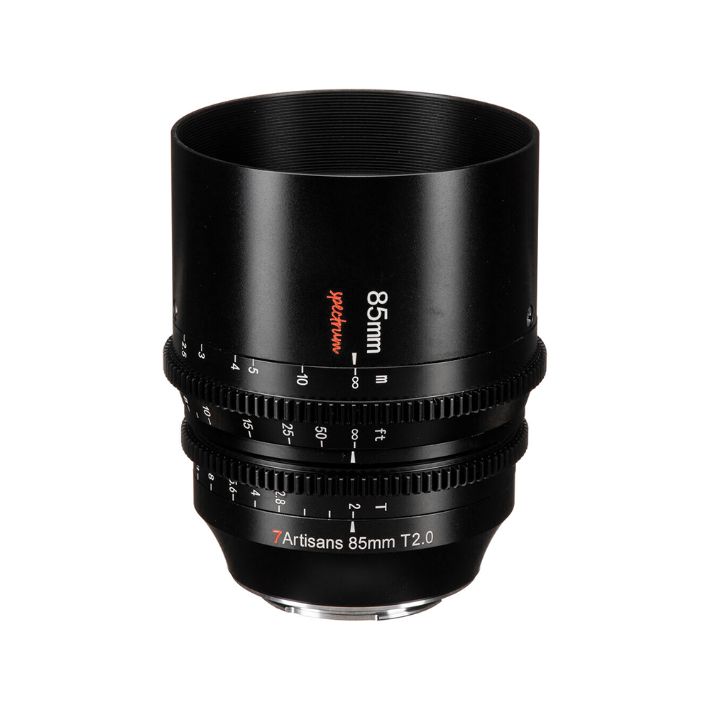 7Artisans Spectrum 85mm T2.0 Full Frame MF Manual Focus Prime Cine Lens with Cinema Grade 0.8 MOD Focus and Iris Gears for Sony E Mount Mirrorless Cameras