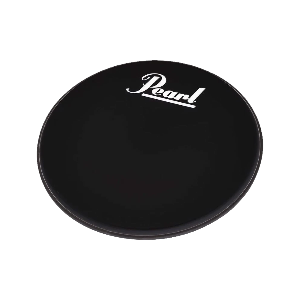 Pearl 20" ProTone Ebony Resonant Bass Drum Head with Perimeter EQ and Pearl Logo (Black, White) | PTH-20PL, PTH-20CEQPL