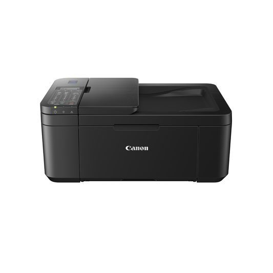 Canon PIXMA E4570 Compact Wireless All-In-One Inkjet Printer and Fax with Ink Efficiency and High Capacity Cartridge, 100 Max Sheets, 2-Line Mono LCD Display, Mobile App Support and Cloud Printing Feature for Office and Home Use