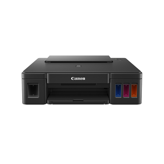 Canon PIXMA G1010 Refillable Inkjet Printer with 1200DPI Printing Resolution, Ink Efficient Feature, 100 Max Sheets and Borderless Printing for Office and Home Use